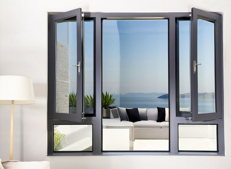 Cửa sổ chất lượng cao và cơn bão tiết kiệm năng lượng tác động gấp đôi cửa sổ bằng nhôm thủy tinh bằng kính cường lực