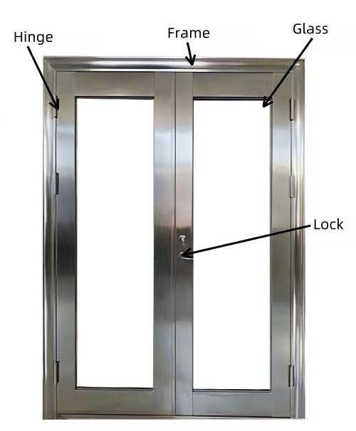 Cửa chống cháy kính inox